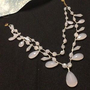 Clear Bead Necklace oversized